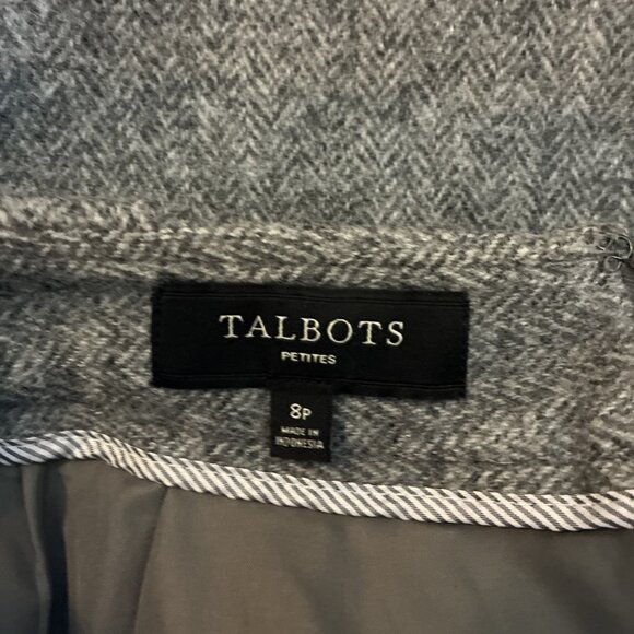 Talbots Womens Size 8 Petite Gray Wool Blend Tweed Career Work Skirt Classic - Picture 5 of 6